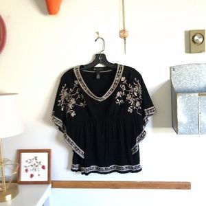 Stunning INC embroidered and beaded blouse!